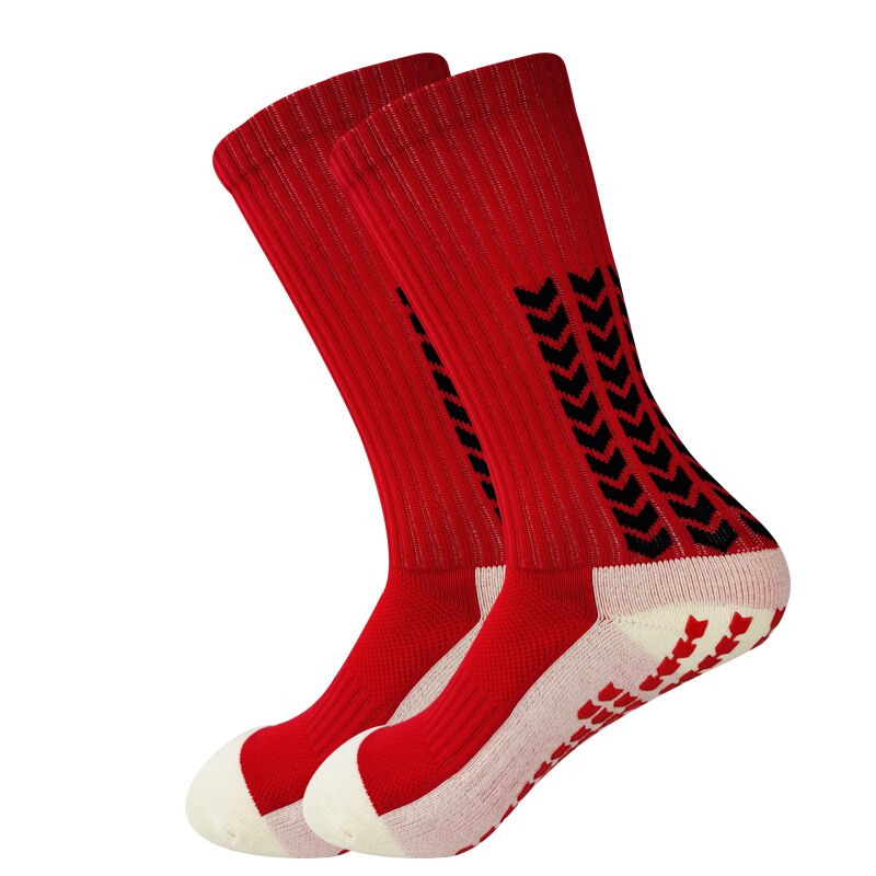 Calcetines de fútbol para hombre y mujer, medias deportivas antideslizantes con fondo de silicona, medias de agarre para baloncesto: Verde