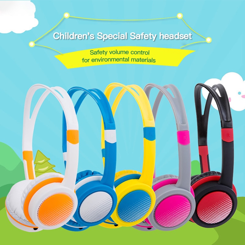 Leuke Kids Over Ear Wired Hoofdtelefoon Veilig Kinderen Over-Ear Headset Verstelbare Hoofdband Computer Tablet Kid Baby Oortelefoon