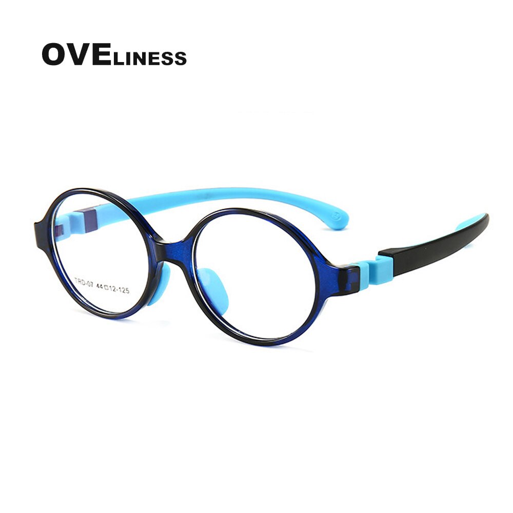 Optical Children Glasses Frame boy girl TR90 Silicone Flexible Protective Myopia Prescription Kids Glasses Eyeglasses eyewear: blue