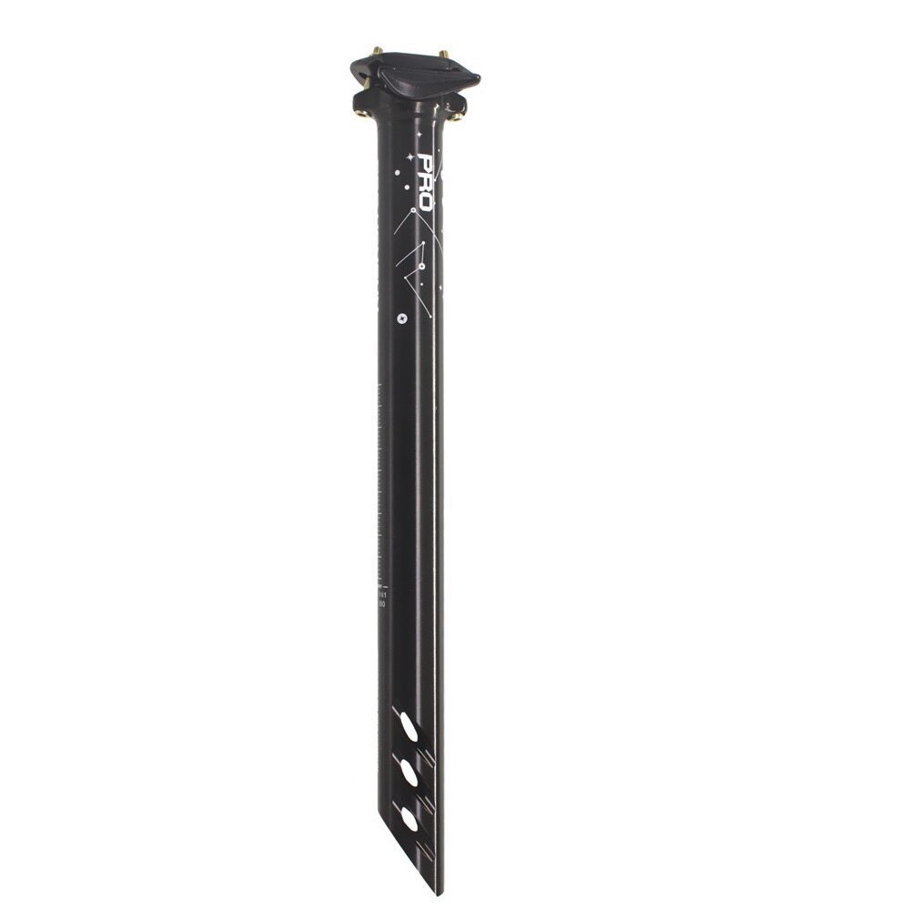 Tige de selle de vélo vtt arc-en-ciel, colorée CNC, Tube de siège DH XC AM, 27.2/30.8/31.6mm x 380mm: Black 27.2x380mm