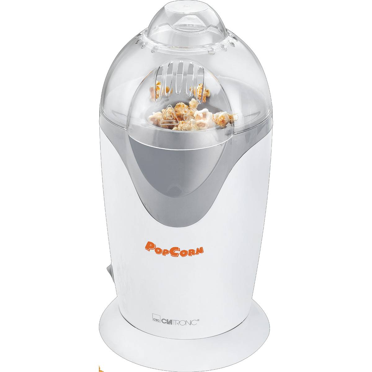 Clatronic PM 3635 Palomitero, Máquina de Palomitas de Maíz, Listas en 2 minutos, Circulación Aire 1200W Blanco