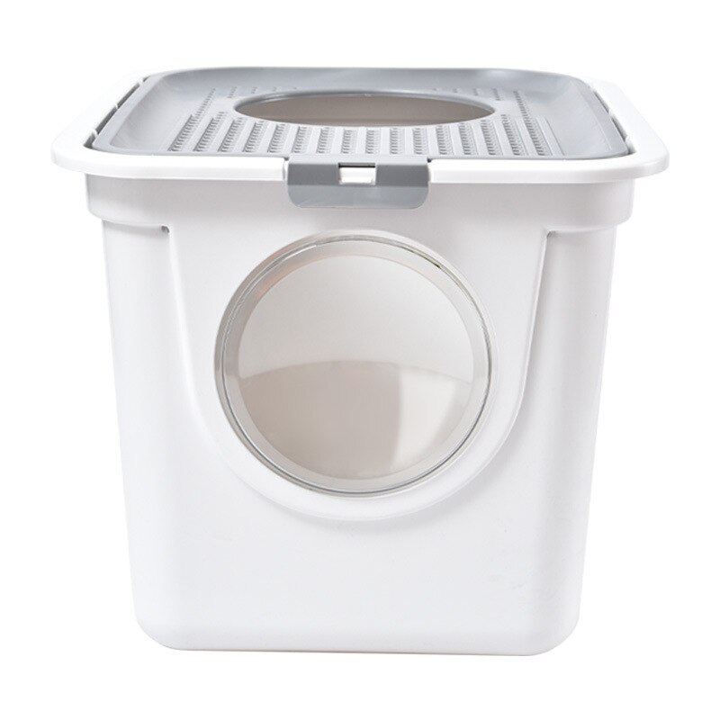 Cerrado completamente Anti-olor Arena de gato caja de baño actualizado Top grande-en la caja de arena con pala para gatos desmontable