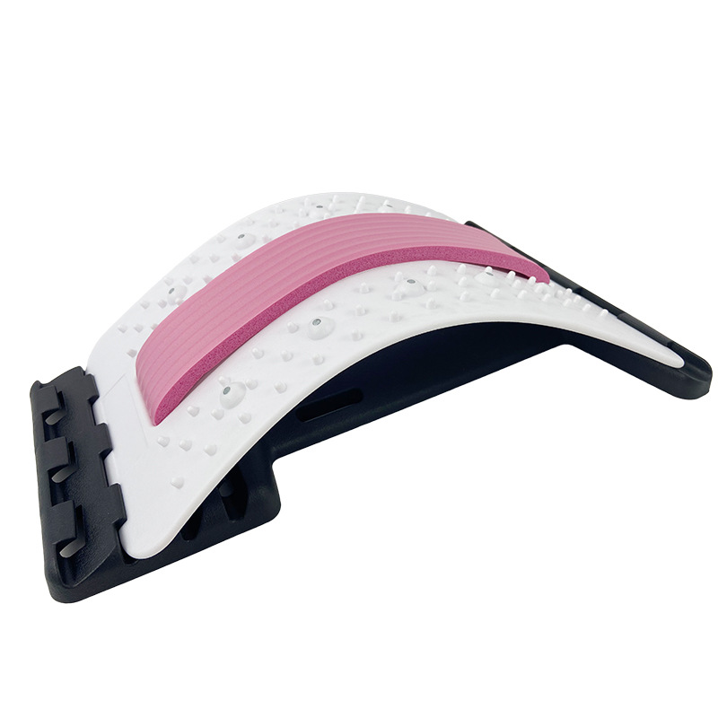 Back Massager Brancard Apparatuur Massage Gereedschap Massageador Magic Stretch Fitness Lendensteun Ontspanning Wervelkolom Pijn Relief B: Pink