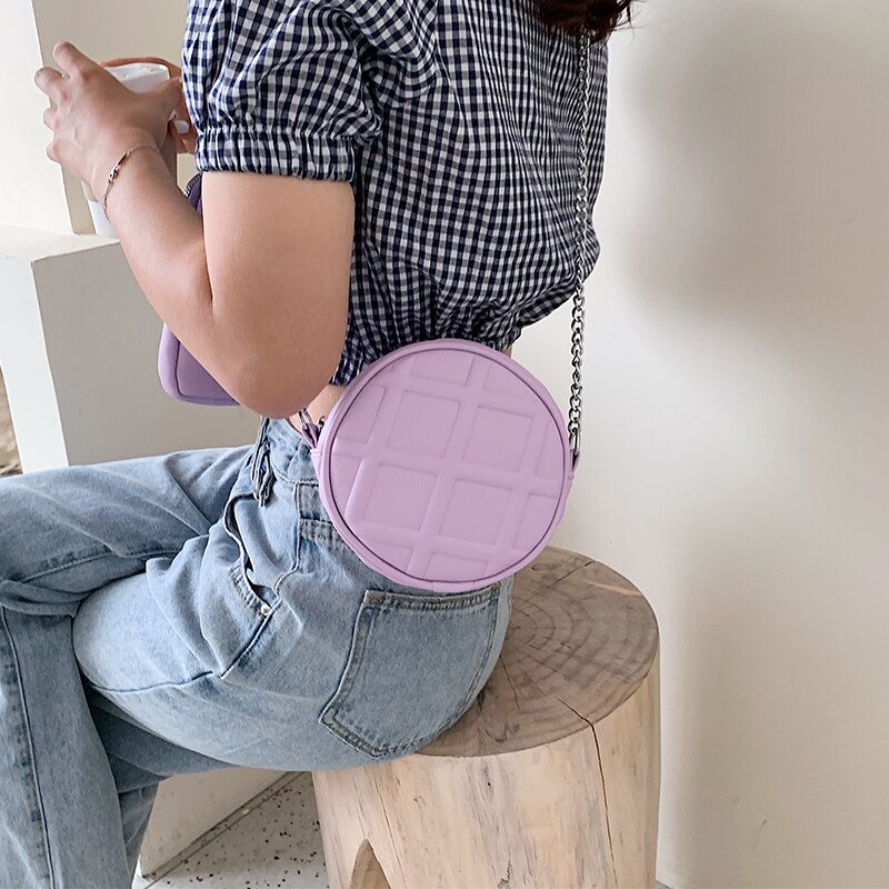 NEUE Original Puppe Runde Tasche & Elegante Kette Schulter Tasche Diagonale Breite 15cm Höer 15cm dicke 7cm