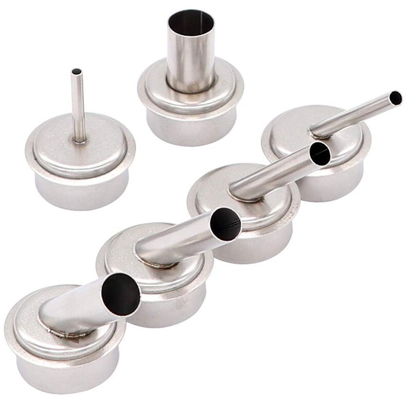 -6Pcs Quick 861DW Air Station Resisting Nozzles 3/4/6/8/10/12mm Nozzle Sleeve for PCB Microscope Soldering Repair
