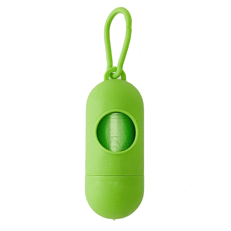 Praktische Pet Kak Zak Dispenser 1Pc Hond Afval Garbage Houder Dispensers Met Kak Tassen Set Puppy Trash Schoonmaakproducten: green