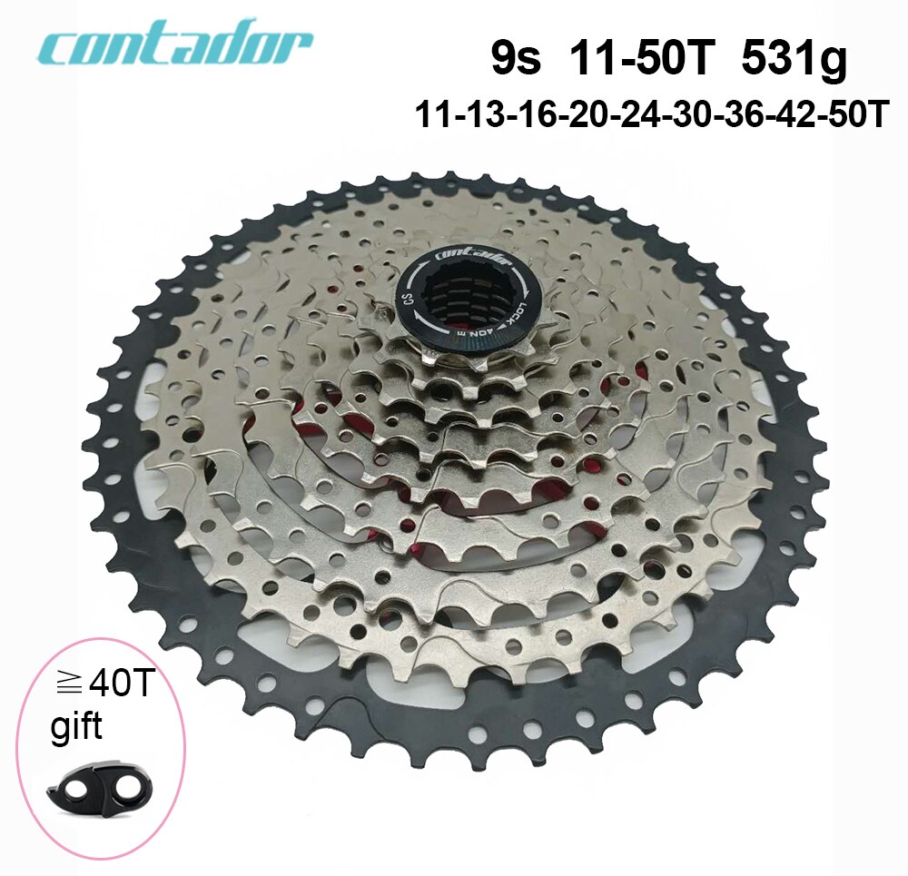 Contador bicycle cassette 8 9 10 11 12velocità MTB flywheel 11-40T/11-42T/11-46T/11-50T/11-52: 9S 11-50T