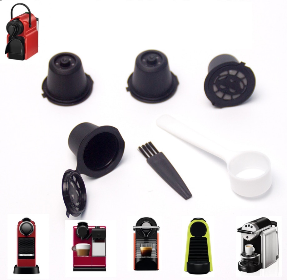 AA 4 filled reusable coffee capsule pods for Nespresso