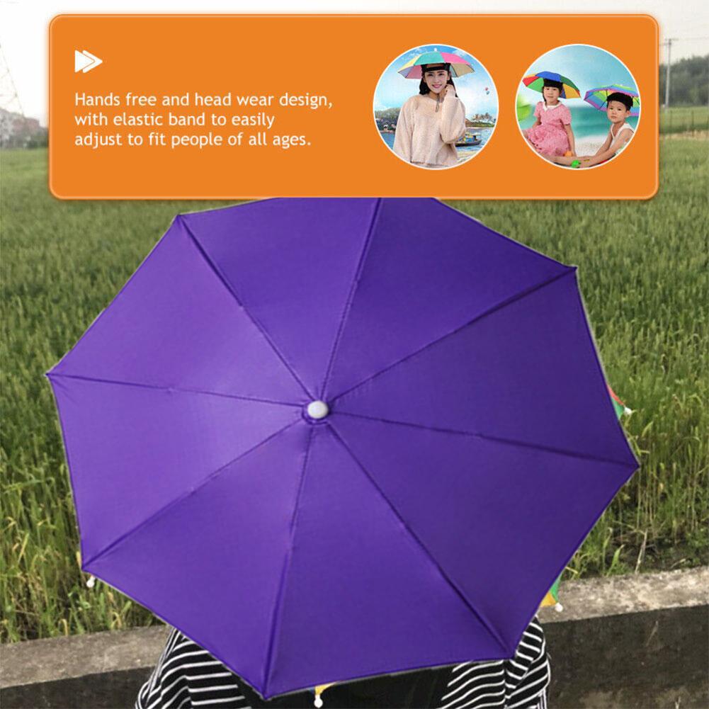 Visparapluhoed Verstelbare handsfree opvouwbare hoofdparaplukap UV-bescherming Waterdicht voor dames en heren die in de zomer vissen