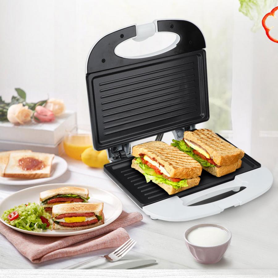 750W Electric Sandwich Maker Waffle Maker Toaster Automatic Sandwich Toaster Breakfast Waffle Making Machine