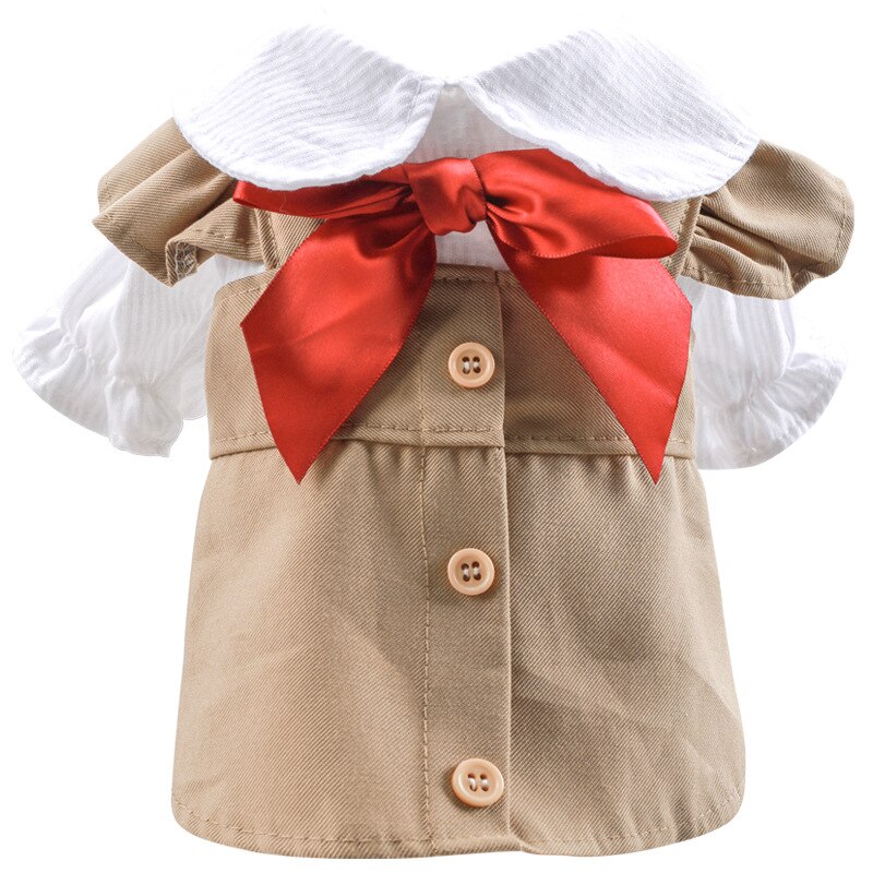 Hund Kleider Für Kleine Hunde Luxus Sommer Frühling Party Mädchen Junge Hochzeit Haustier Welpen Kleidung XS XL Chihuahua Katze Outfit zubehör: khaki 3 / XS