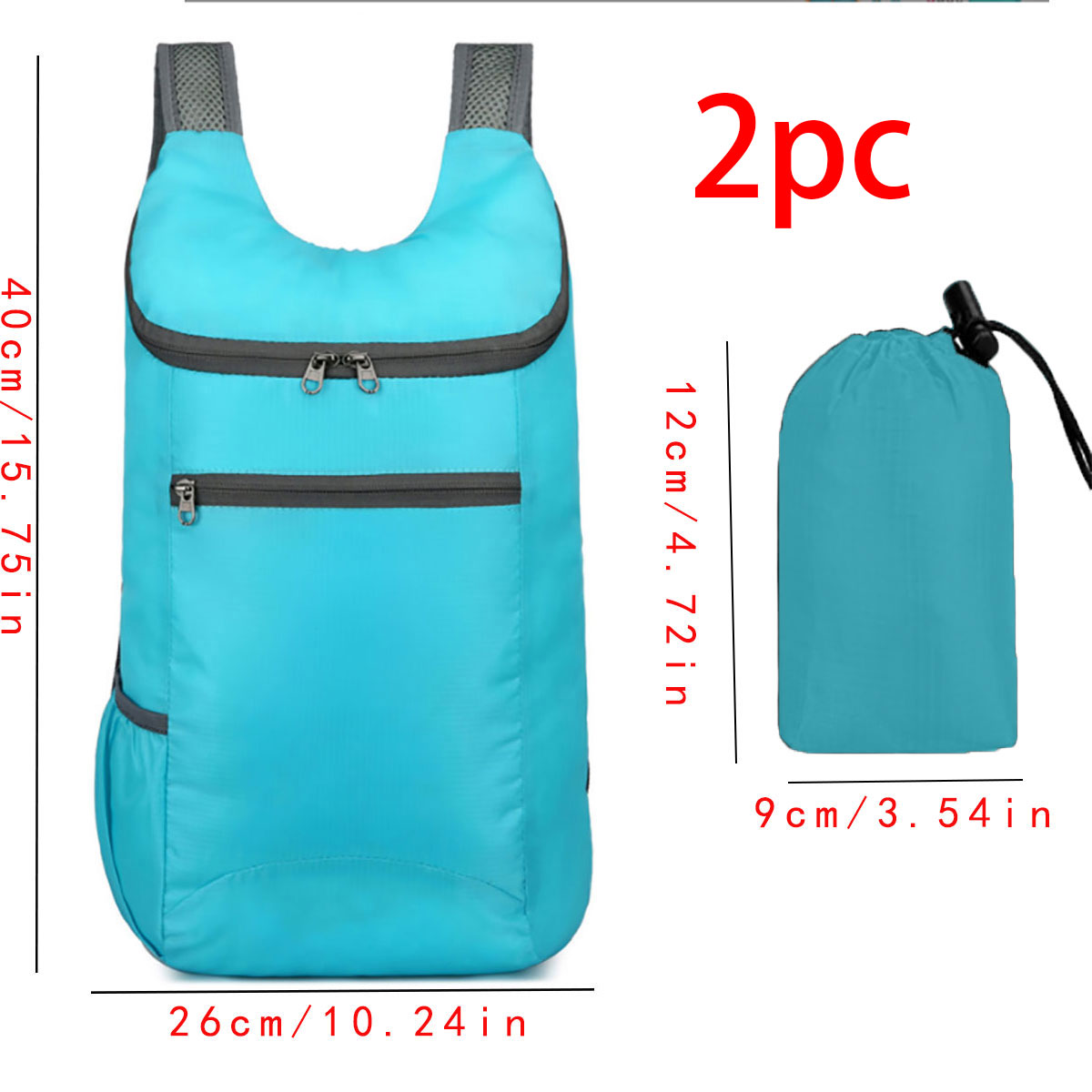 1pc Weekend Travel Bag, Foldable Waterproof Tear-resistant Lightweight Backpack, Large Capacity Travel Business Backpack, Sports: Blue