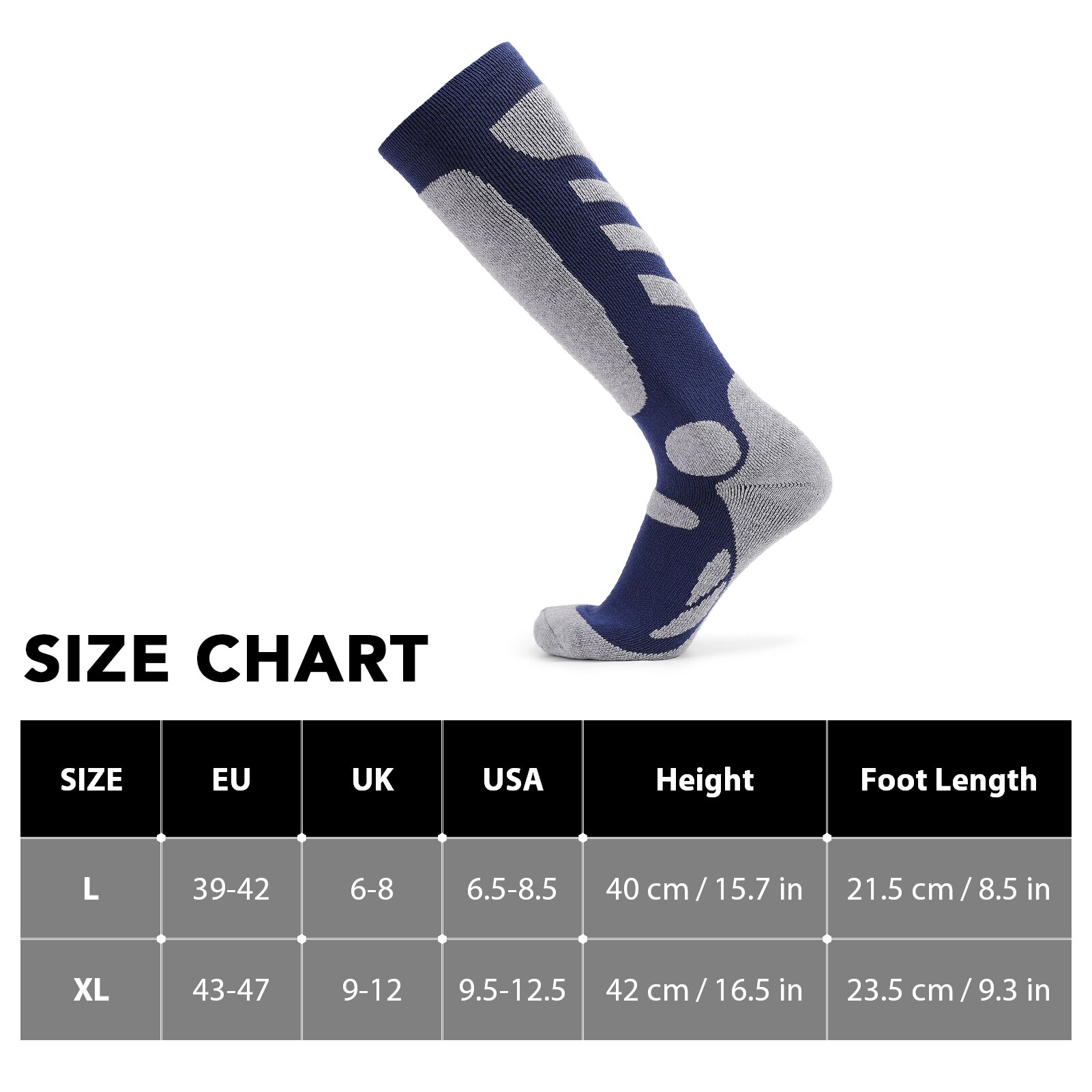 2 Pairs Men Thick Breathable Cotton Cushion Crew Outdoor Sports Hiking Trekking Socks Work Boot Socks For Men Ski Socks