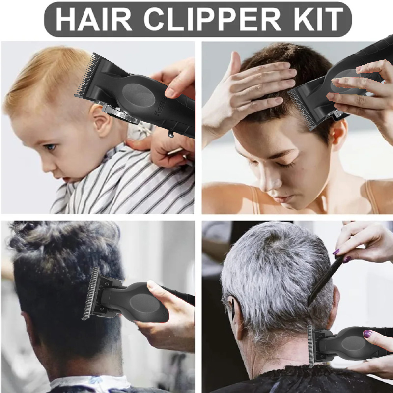 Kemei 2296 Barber Akku-Haarschneider 0 mm Zero Gapped Carving Clipper Detailer Professionelle elektrische Finish-Schneidemaschine
