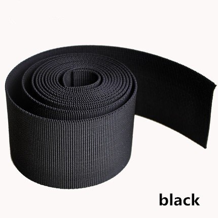 5Cm Breedte 5 Meters/partij 900D Pp Singels Voor Tassen Gevlochten Bandjes Rugzak Riem: black