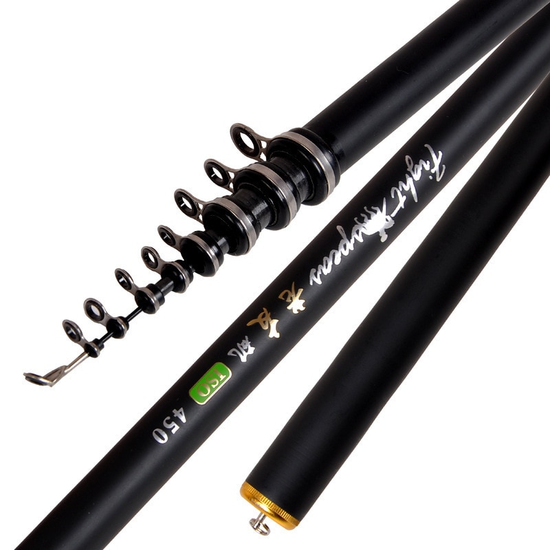 Superhard Draagbare 2.4m 3.0m 3.6m 4.5m 5.4m 6.3m 7.2m Carbon Telescopische Hengel zee Hengels Hengel Spinning Hengel