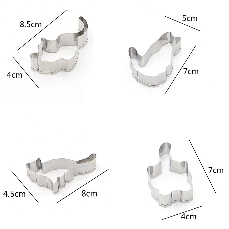 Kat Vormige Cake Gereedschap Aluminium Mold Sugarcraft Cake Cookies Gebak Bakken Cutter Mould Bakvormen Kichen Tool