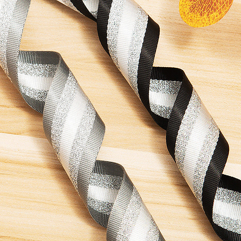 1.5inch Wide 3 meters Metallic Golden/Silver Strip Webbing Strap For Bag Strap DIY Crafting Projects