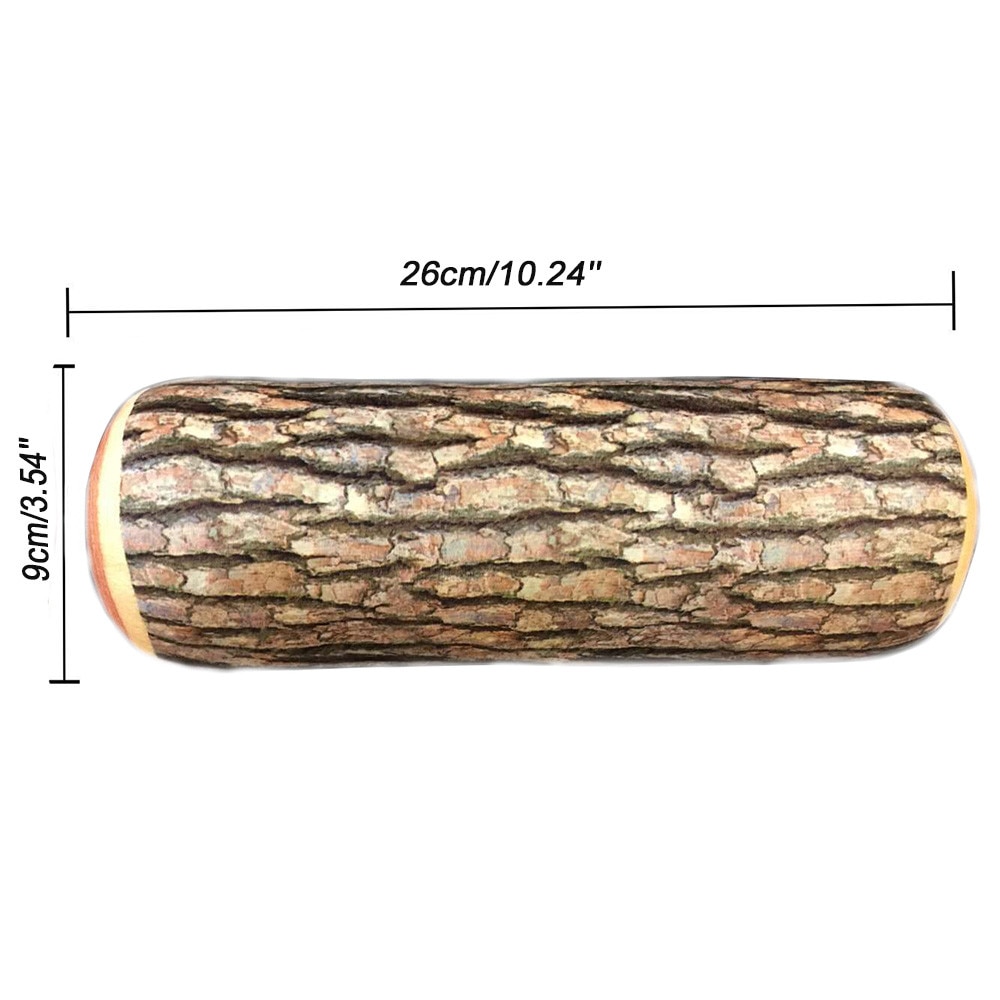 Natural Wood Log Throw Pillow Back Soft Cushion Car Neck Home Sleeping Oblong Almofadas Pillows