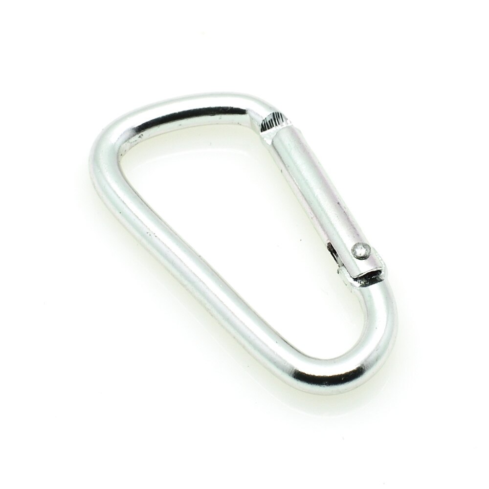 5 stks Aluminium Karabijnhaak Karabijnhaak Sleutelhanger Voor Paracord Outdoor Activiteiten Wandelen Camping 8 Kleuren: Silver