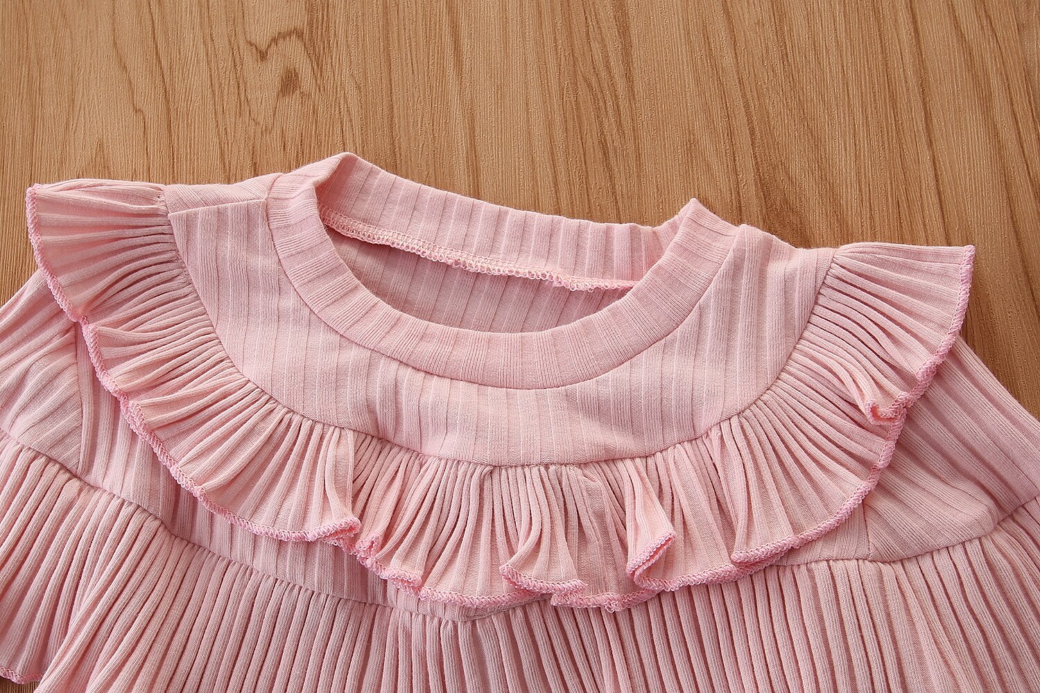 Nyfødte baby piger vinter outfits sød lyserød jakkesæt langærmet flæse tee toppe bell bottom bukser flared bukser tøj sæt
