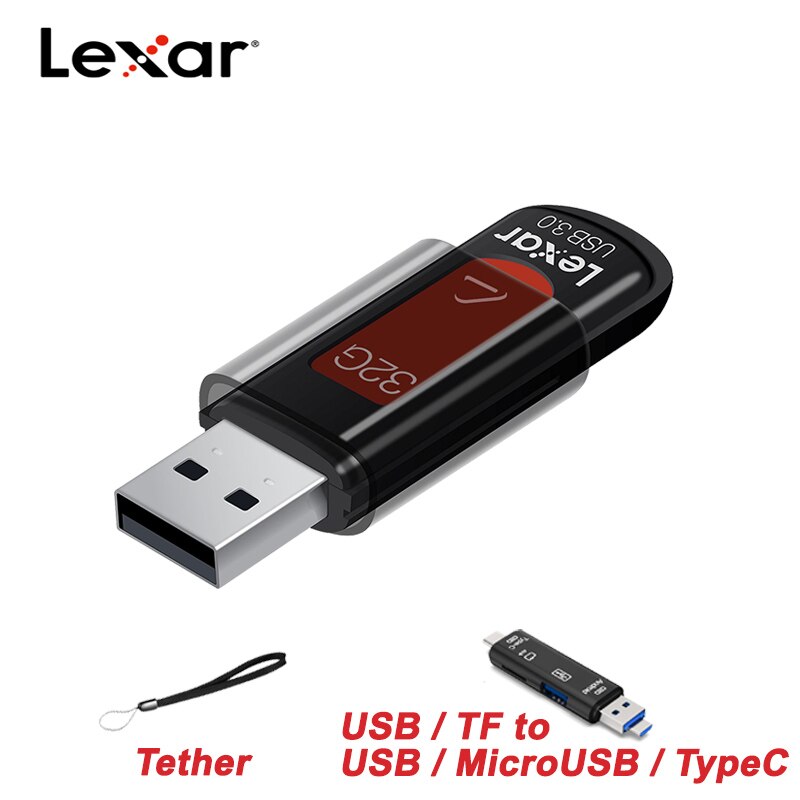 Lexar JumpDrive S57 64GB U Disk 128GB 3,0 USB-Stick Verschlüsselt 32GB Usb-Stick 256GB Stift stick für Computer Telefon: 256GB / Add MUltiunction
