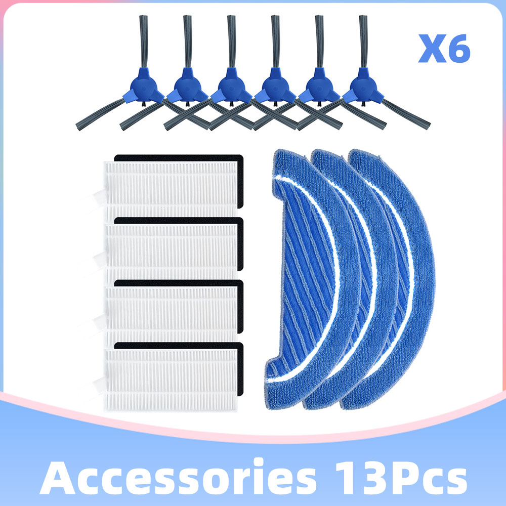Compatible con Cecotec Conga 1090 1099 1990 Connected 1790 Ultra Titanium 990 999 Vital Piezas Cepillo principal Filtro Mop Paño: Oro