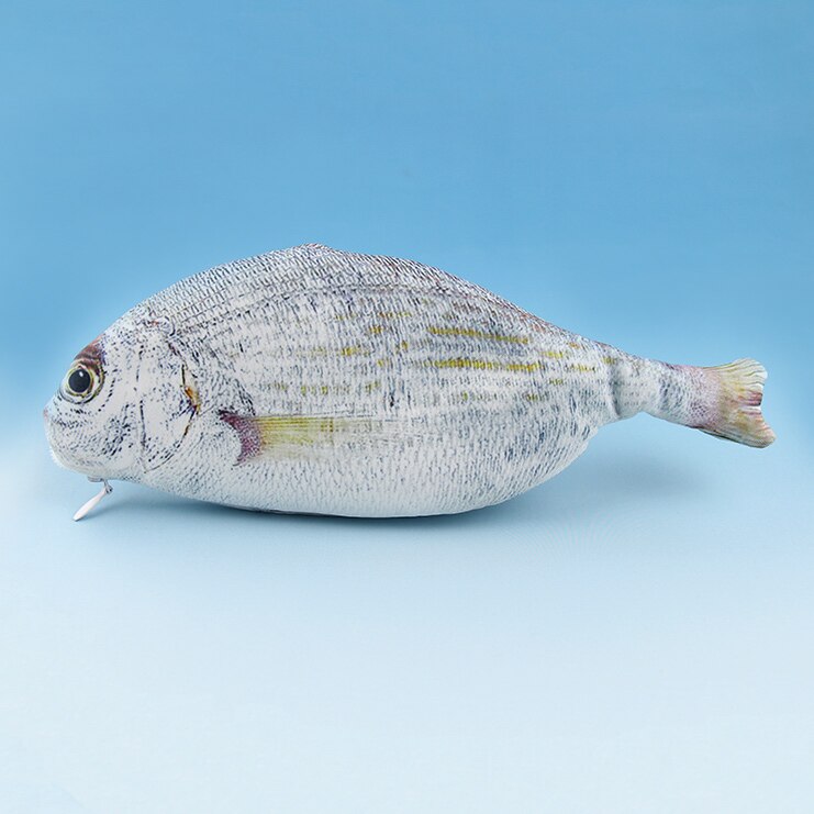1 PC Fish Shaped Pencil Bags Animal Pencil Box Pencil Case of Large Capacity School Funny: White