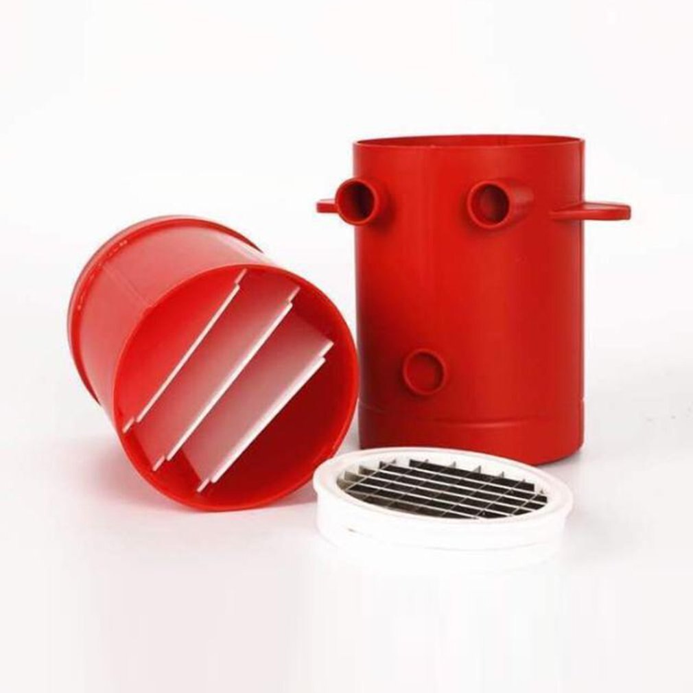 Cortador de patatas fritas de cobre, máquina para cortar patatas fritas, recipiente para microondas, 2 en 1, sin freír