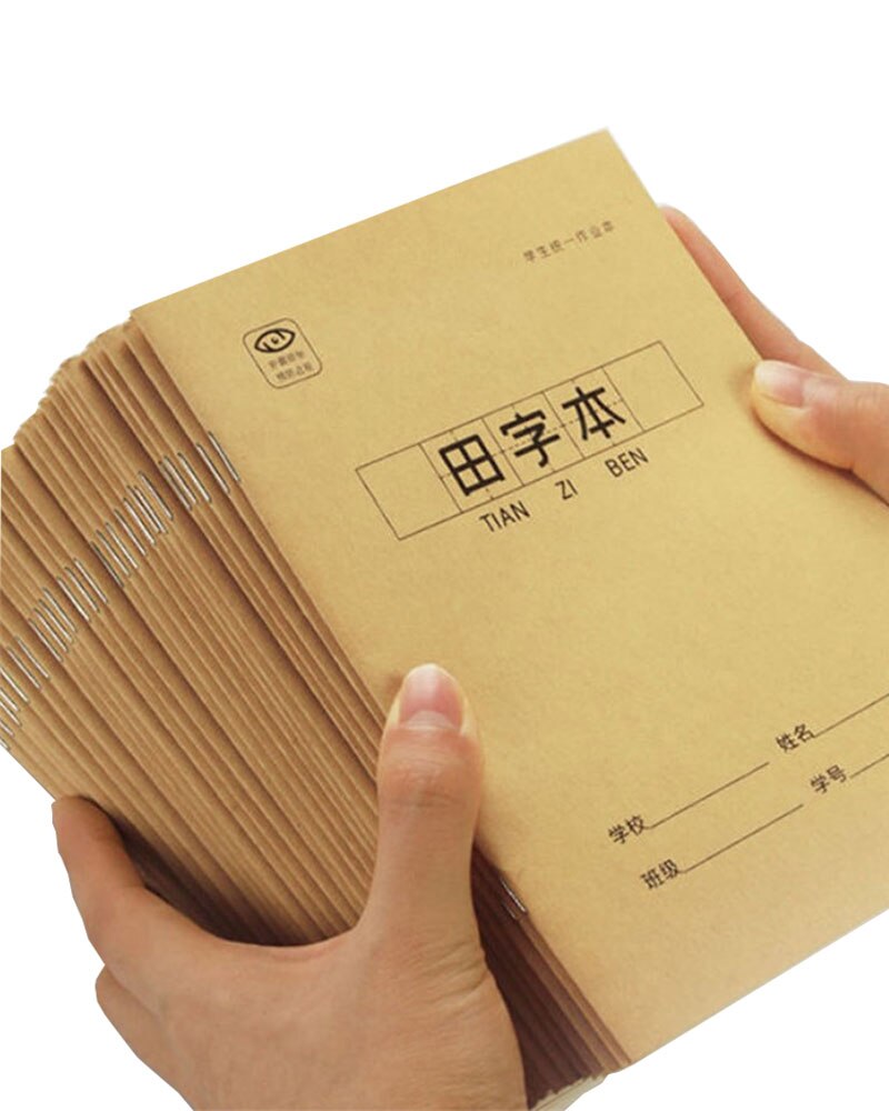 Enlightenment Primary Learn Chinese Character Notebook Handwriting Tian Zige Ben Pinyin Practice Book Stationery Supplies 10pcs