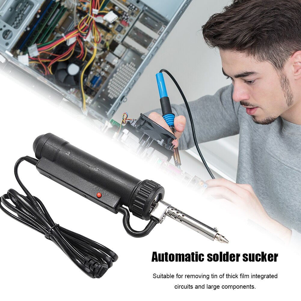 Electric Welding Soldering Tin Sucker Vacuum 220V Desoldering Pumping with Nozzle Automatic Removal Iron Pen Handheld Tool Sets