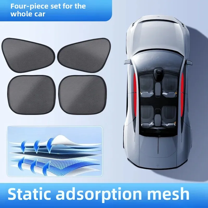 Auton aurinkosuoja uv-suoja auton verho auton ikkunan aurinkosuoja takaikkuna mesh aurinkosuoja kesäsuoja ikkunakalvo: Harmaa