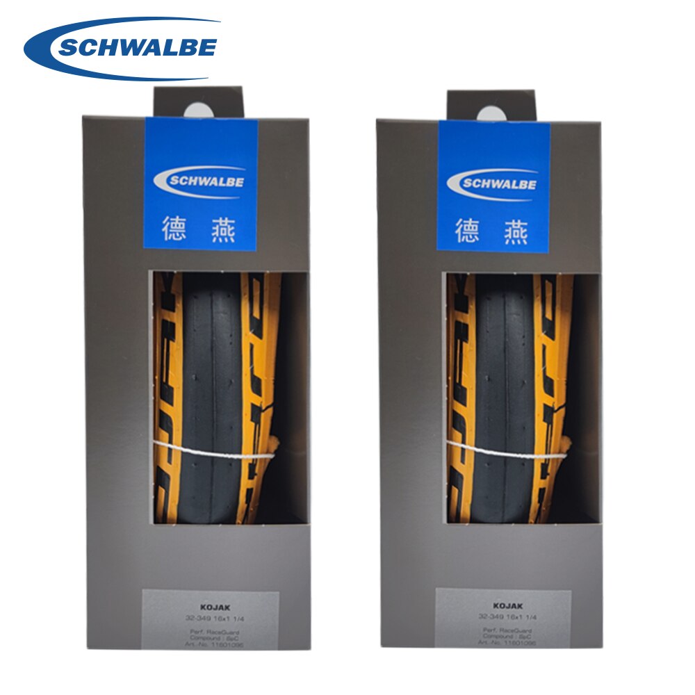Neumáticos plegables Schwalbe KOJAK Marathon Racer ONE, 32-349, 16 pulgadas, 16x1, 1/3, ultraligeros, color amarillo, 35-349