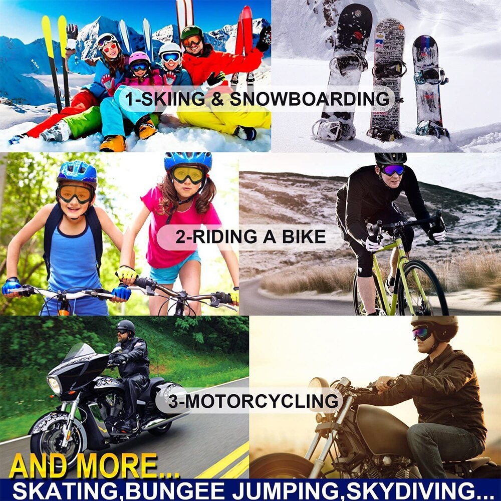 Ski snowboard bril  uv400 bescherming anti-condens wintersportbril motorbril berg skiën mannen vrouwen masker bril
