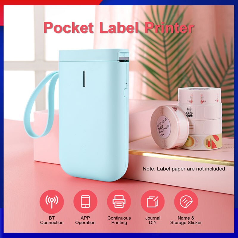 Niimbot D11 Draadloze Label Printer Draagbare Bt Thermische Label Printer Thuisgebruik Kantoor Snelle Afdrukken Printer