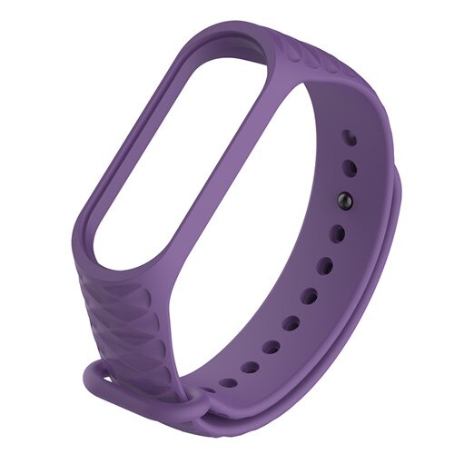 Mi bande 4 bracelet pour Xiaomi Mi bande 5 bracelet bracelet coloré sport Silicone bracelet intelligent Band4 Band3 Miband 3 4 5: Purple texture