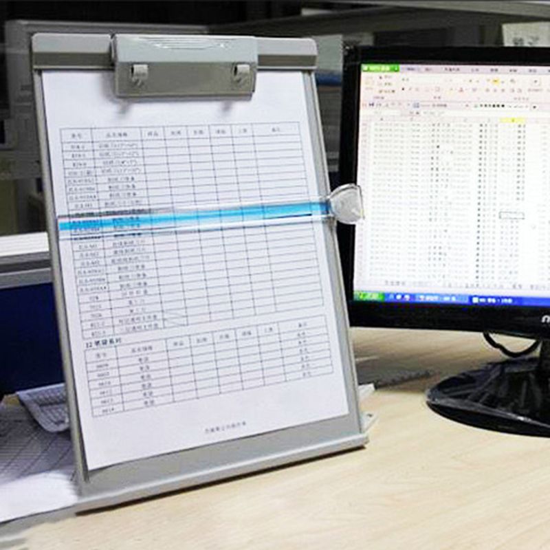 Plastic Adjustable Computer Document Holder Book Rack Stand Reading Typing Frame Office