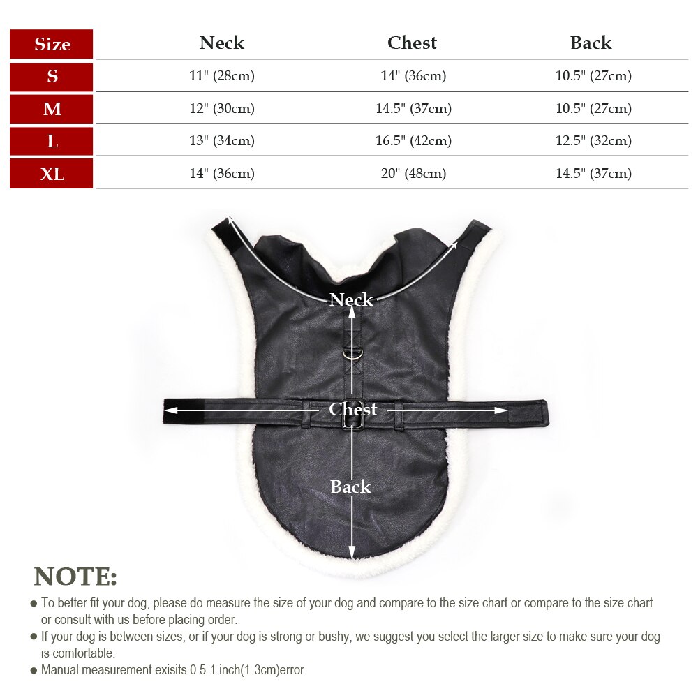 Pet Dog Clothes Winter Warm Dogs Jacket Waterproof Puppy Leather Coat Pets Clothing For Chihuahua French Bulldog Ropa Para Perro