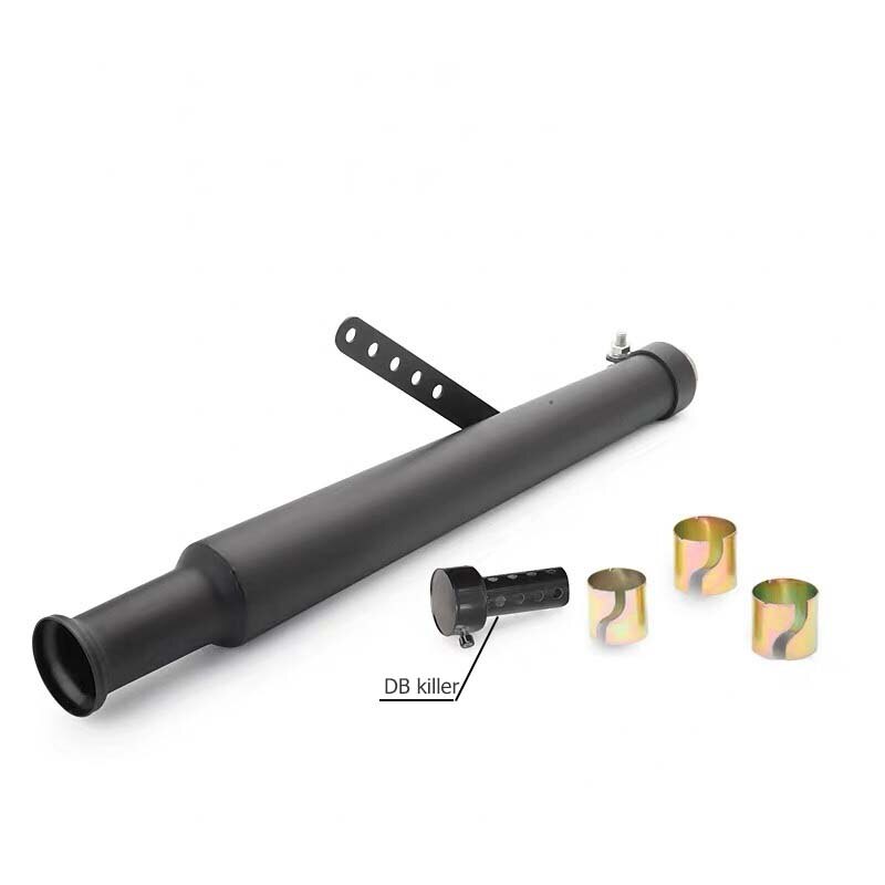 Universal Chrome Motorcycle Mufflers Silencer Motorbike Exhaust Pipe Megaphone Style For Chopper For Bobber Cafe Racer: 2