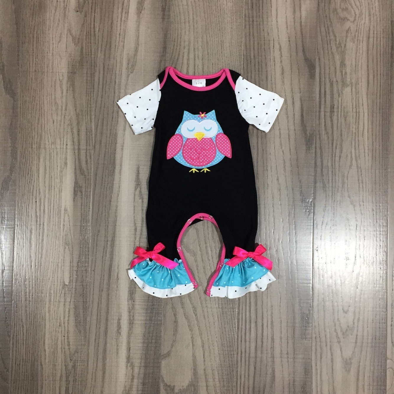 Girlymax Lente Zomer Baby Peuter Baby Meisjes Uil Romper