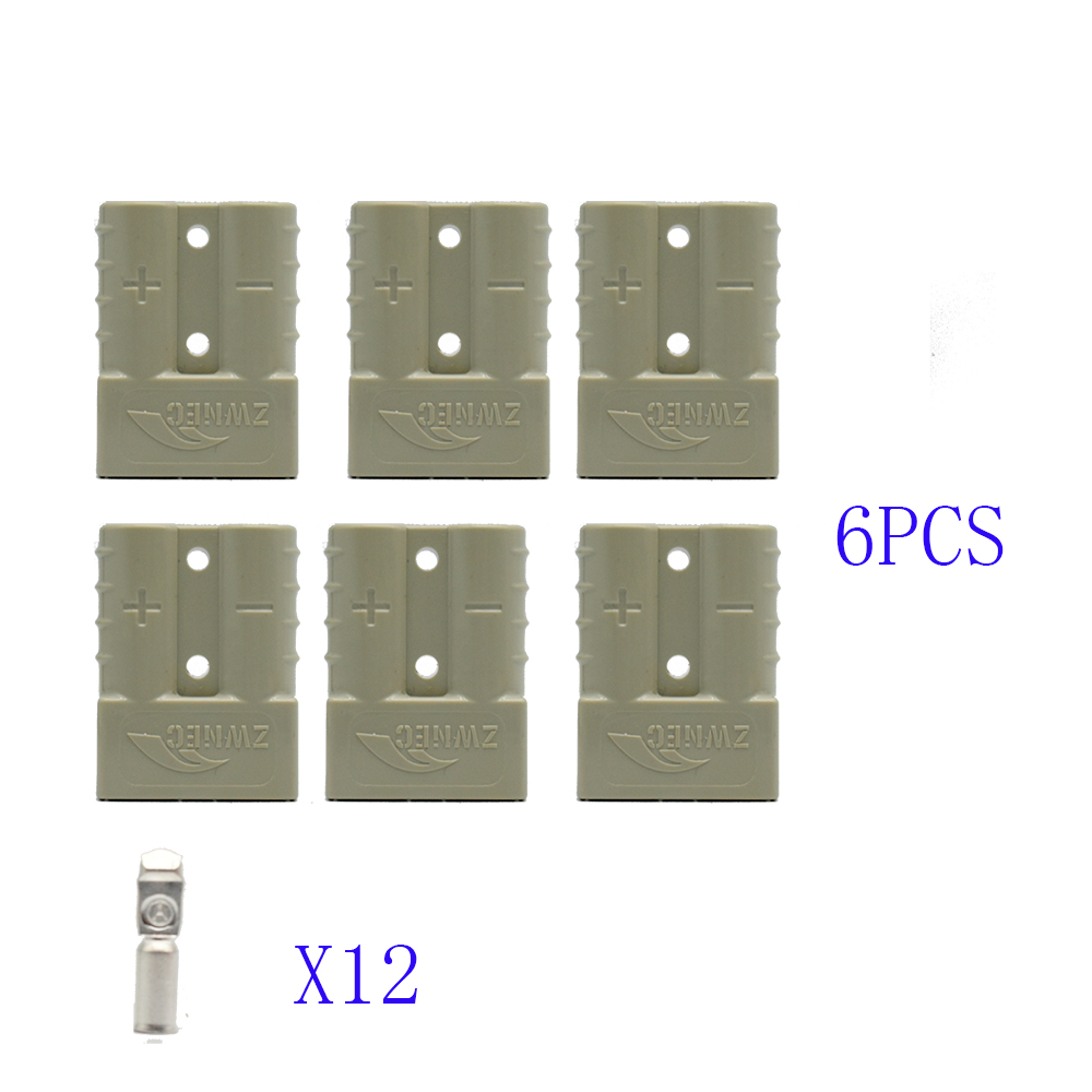 6PCS/10PCS 50A Quick Plug Battery Charging Connector Style Plug Connectors DC Power Tool Motorcycle Socket Adapter Accessories: Lavender