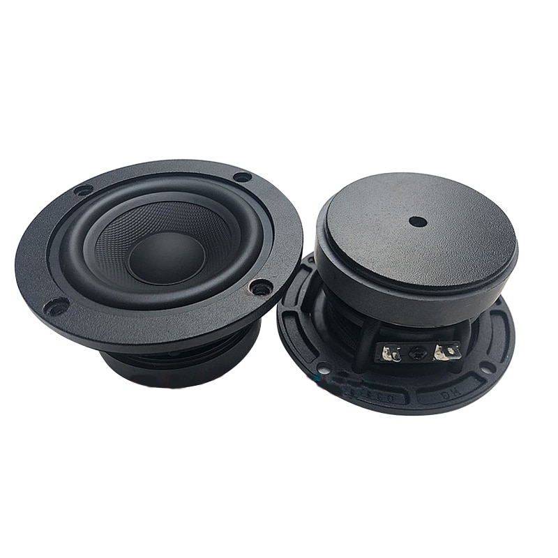 4 Inch Bass Speaker Subwoofer 15W 8Ohm Woofer Speaker Carbon Fiber Basin Loudspeaker Car Subwoofer DIY 1Pc
