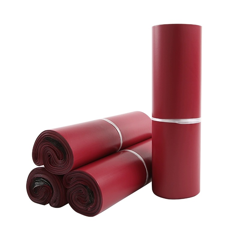 50Pcs Biodegradable Brown Red Express Packing Bag Thicken Logistics Waterproof Clothing Mailing Postal Bags Courier Pouch: M