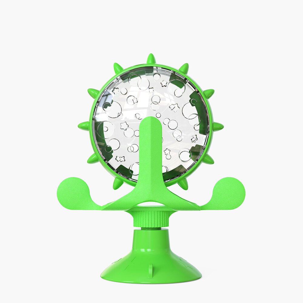 Interactive Treat Leaking Toy for Small Dogs Original Slow Dog Feeder Funny Dog Wheel Pet Products Accessories for: Green / With Box