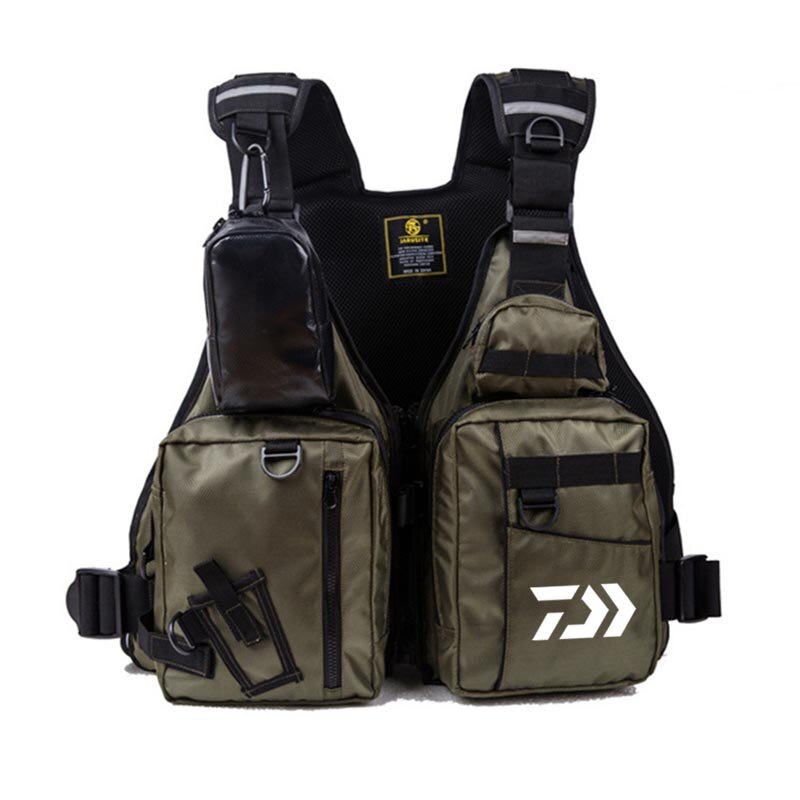 Vissen Vesten Reddingsvest Drijfvermogen Pak Draagbare Volwassen Professionele Ademend Waterdicht Zee Vissen Reizen Multi-Zakken Vest: junli