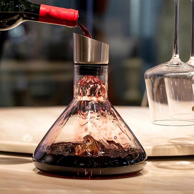 Decantador de vinho aerador embutido, jarra de vinho tinto, decantador de vidro de cristal soprado à mão, acessórios de vinho, decantadores 1500ml