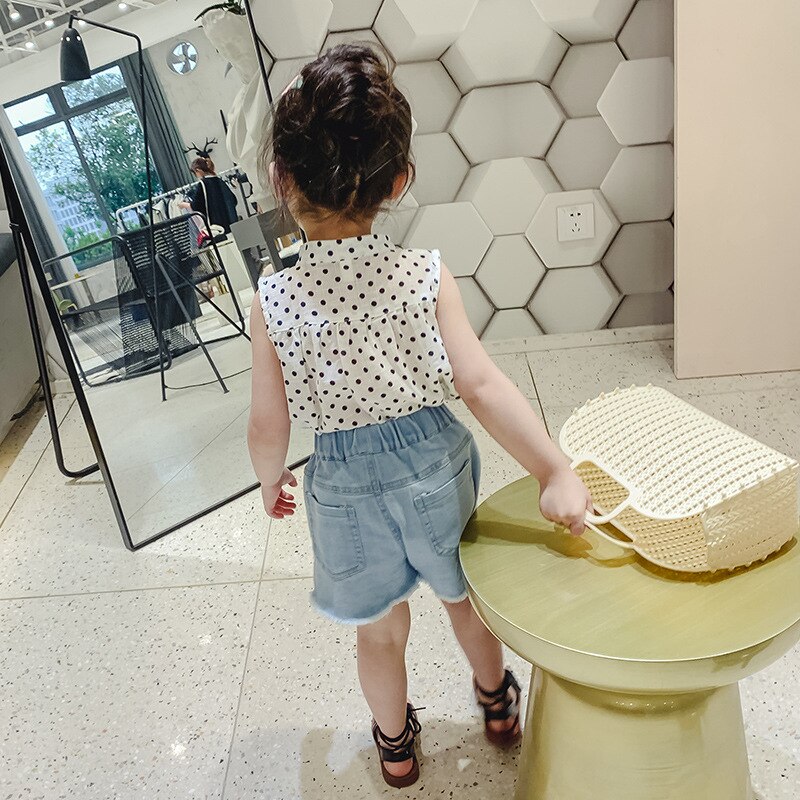 2020 estate nuove ragazze dei capretti del merletto selvaggio shorts in denim del bambino girl etero sveglio nizza shorts in denim morbido