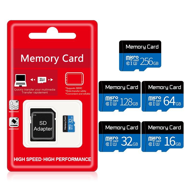 Micro  sd 32gb 64gb 16g micro sd-kort sd / tf-flash-minneskort 4 8 16 32 64 gb microsd för smartphone / surfplatta