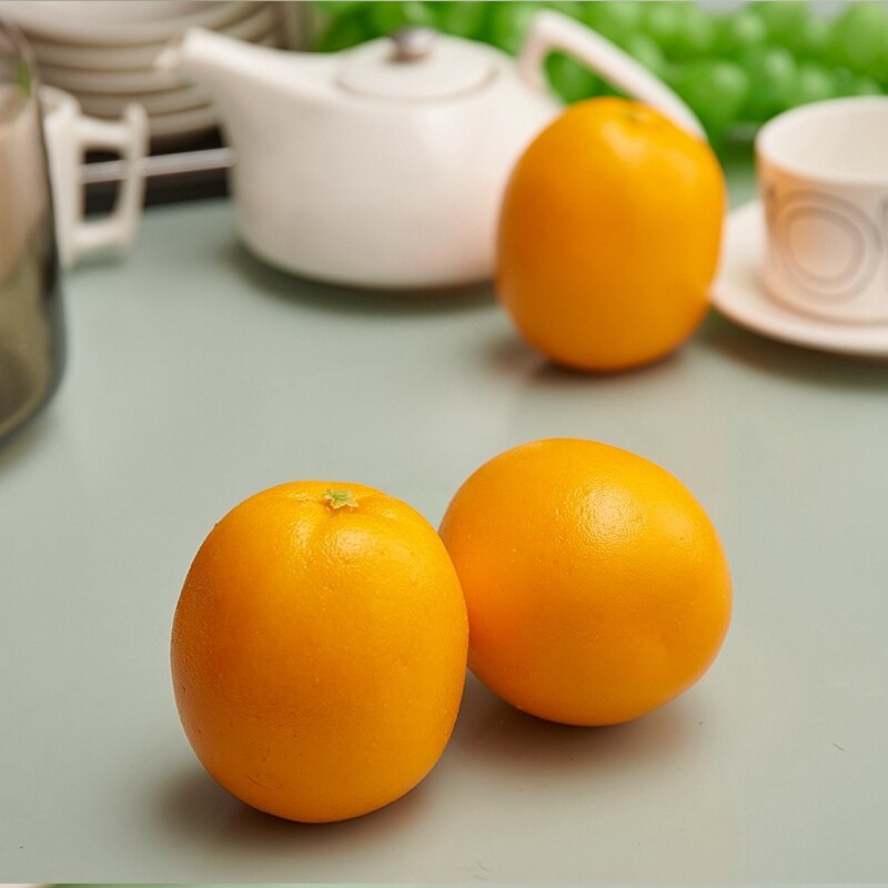 Accesorios de simulación de fruta naranja comida modelo juguete fruta y verdura decoración del hogar gabinete Decoración