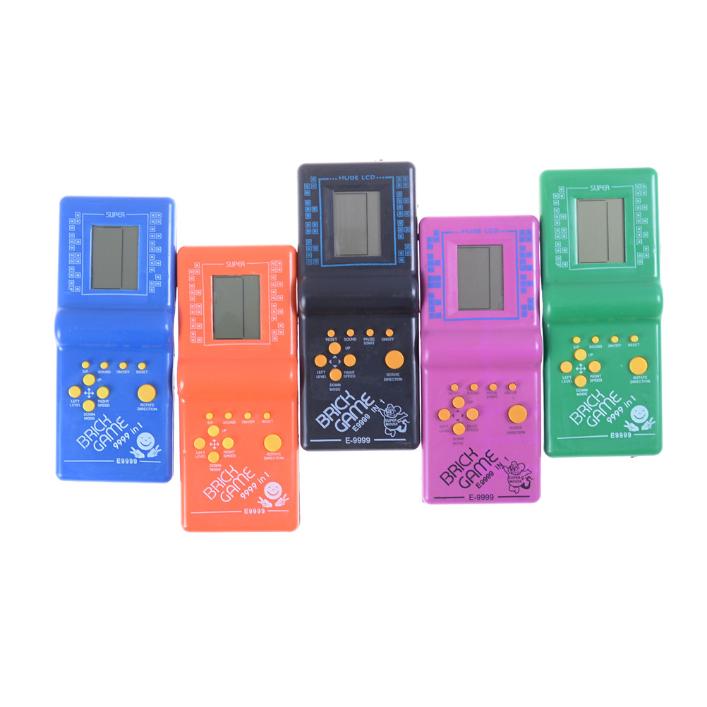 Classic Tetris Brick Game Handheld Game Machine Kids Game Machine with Game Music Playback without Battery